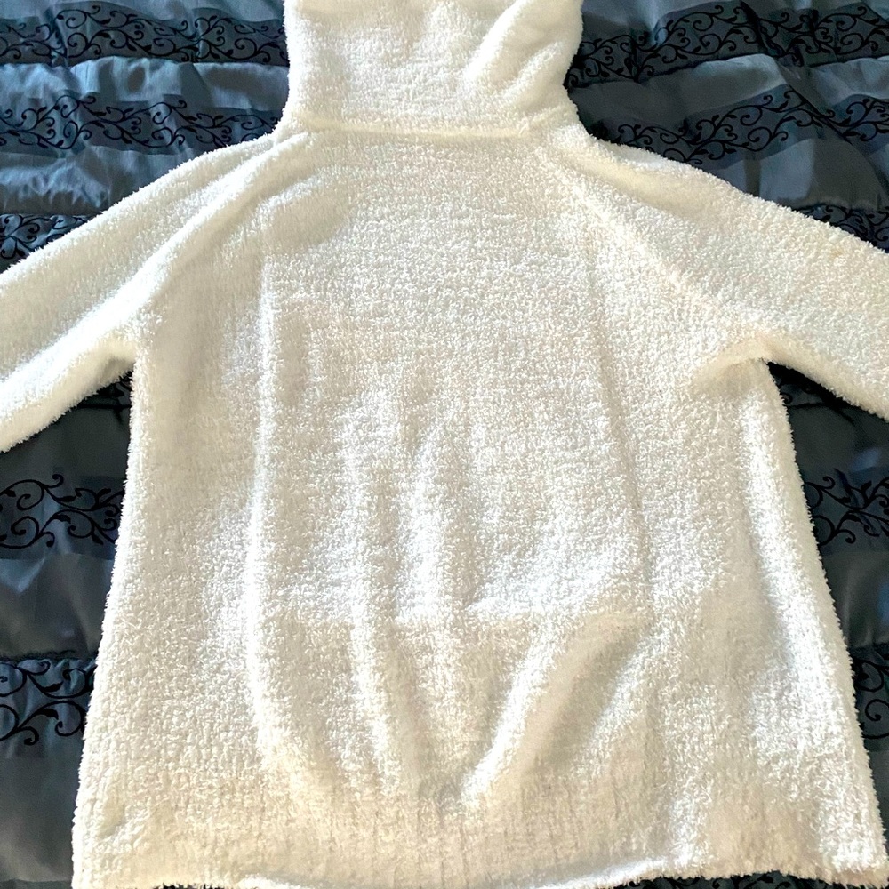 Fluffy white RD style sweater
